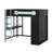 Full Size Loft Bed With Desk, Open Wardrobe And RGB Lighting, Red Gaming Bed With USB Ports And Shelves-123282405