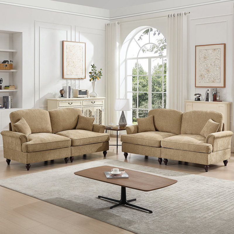 2 Piece Chenille Standard Living Room Set