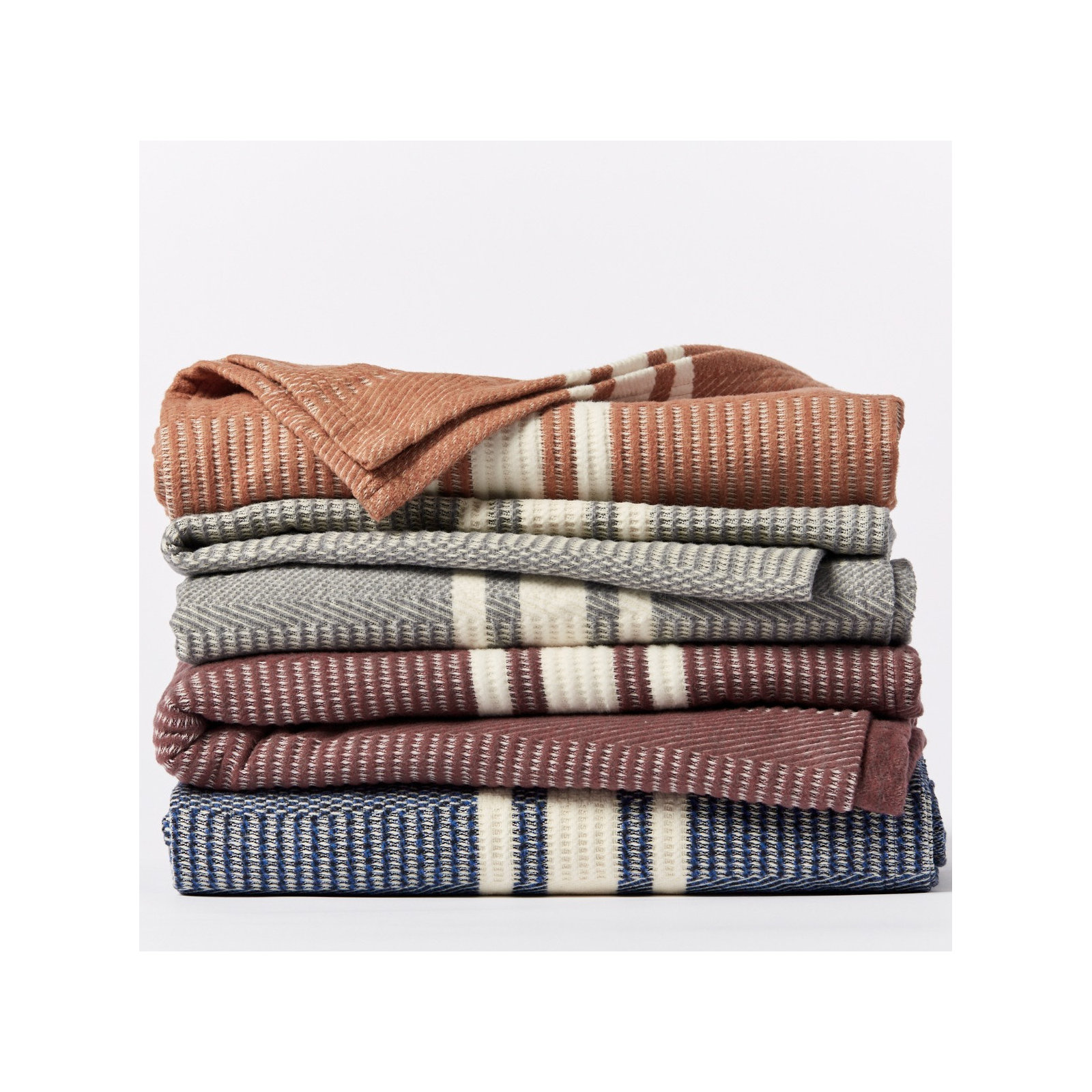 Cirrus Cotton Hand Woven Throw Blanket, Gray