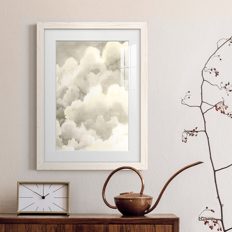 Tempête Storm Brew II matte encadrée - prête à être suspendue, H 43,5 po x l 31,5 po x P 1 po, Cadre blanc