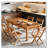 Rustic Table Walnut Finish Elegant Versatile Outdoor Dining