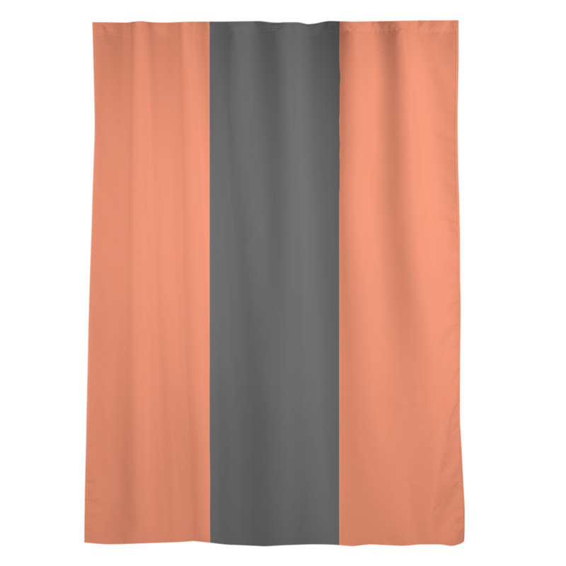 Panneau de rideau simple avec passe-tringle à rayures football Cincinnati, Orange / Noir