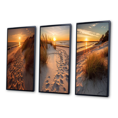 «Alabama Golden Hour At Gulf Shores», 3 pièces sur toile