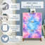 Rangement pour chaussures avec 3 tiroirs rabattables pour un range-chaussures en pastel abstrait et violet