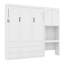 Lit escamotable à rangement multiple avec armoire latérale réversible de gauche à droite, lumières DEL et tiroirs-248681411