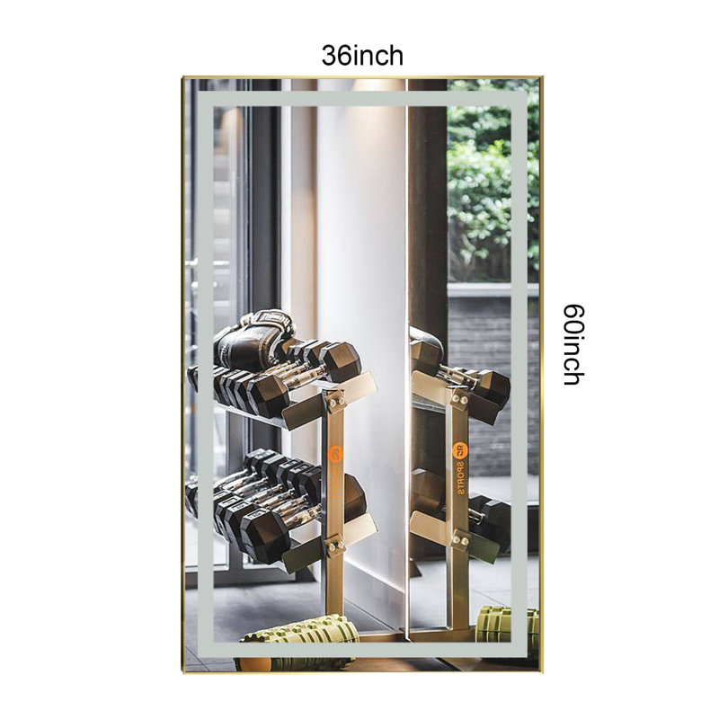 Metal Flat Wall Mirror, 60" x 36"