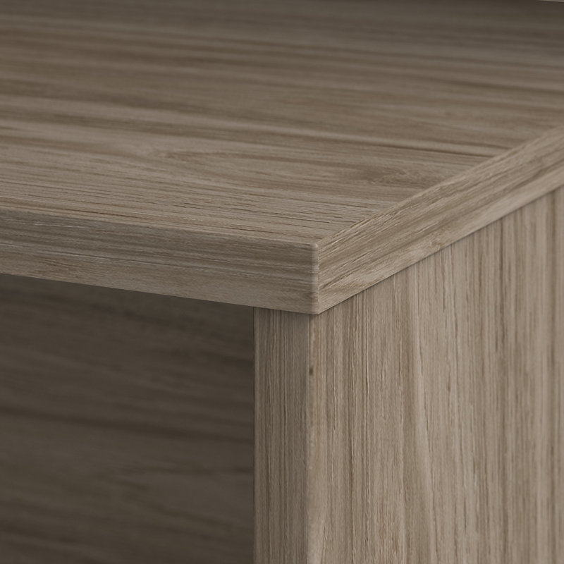 Office 500 Collection Piece Configurable Executive Desk Office Set, Modern Hickory