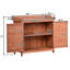 Banc de rempotage orange pour jardin extérieur, 39 po avec 2 tablettes, table de travail galvanisée et banc de travail avec crochets latéraux, orange et pouce bonheur bonheur-121047277