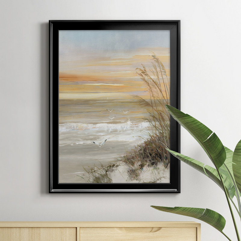 Summer Solstice - peinture encadrée, H 30,5 po x l 22,5 po x P 1,5 po, Toile avec cadre noir, Pas de tapis