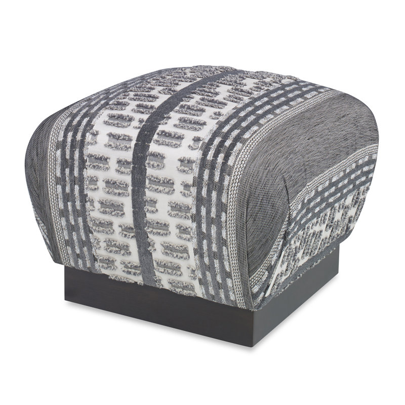 Tussock Square Ottoman, Amber, Maya Wheat Polyester Blend