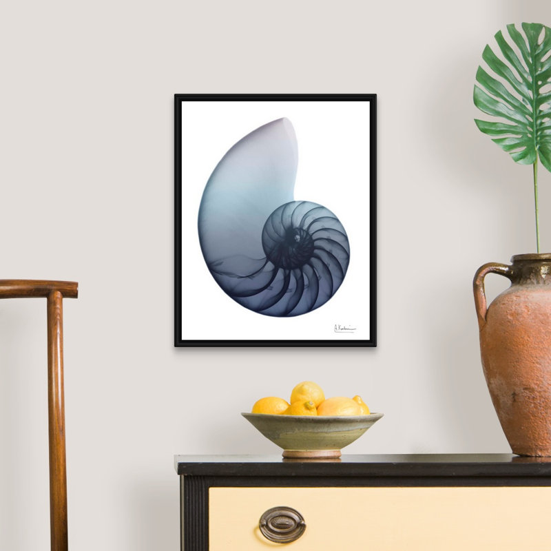 « Lavender Snail 4 » par Albert Koetsier, reproduction d’art sur toile, Cadre noir, H 22 po x l 18 po x P 1,75 po