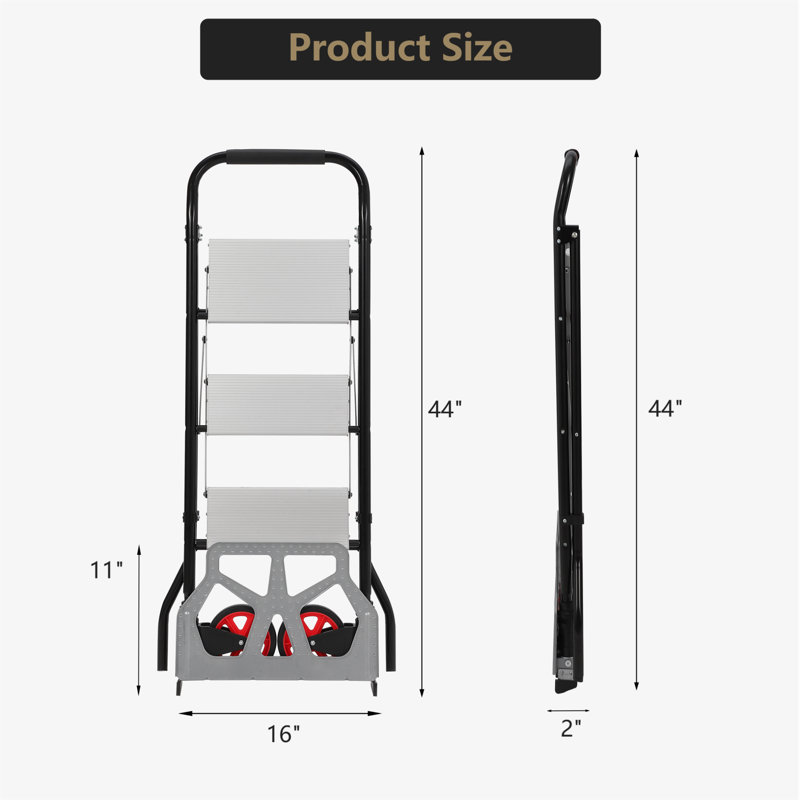 111.8cm H x 40.7cm W Utility Cart