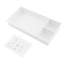 Niche de douche encastrée moderne en acier inoxydable 24 po x 12 po avec tablettes intégrées - blanc mat-1697314457