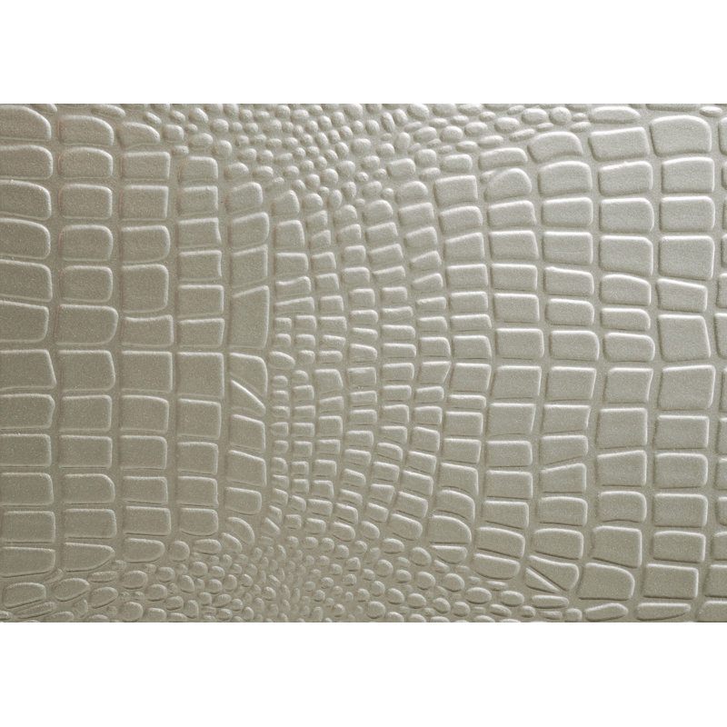 Lit plateforme tapissier Jonte, Grand, Champagne/argent