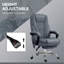Fauteuil de massage avec repose-pieds, fauteuil de bureau de direction avec 6 points de vibration et chaleur, fauteuil d'ordinateur inclinable, fauteuil de bureau pivotant, hauteur réglable, gris anthracite-760488221