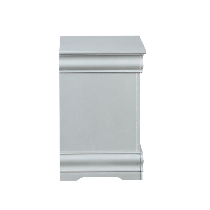 Table de chevet Louis Philippe III, Argent argent