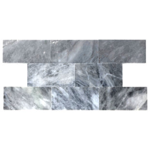 Dark Gray Marble Polished 3×6 Tile