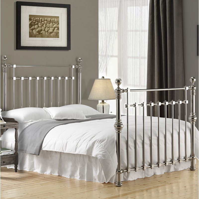 Alamo Metal Storage Bed, Double (4'6), Chrome