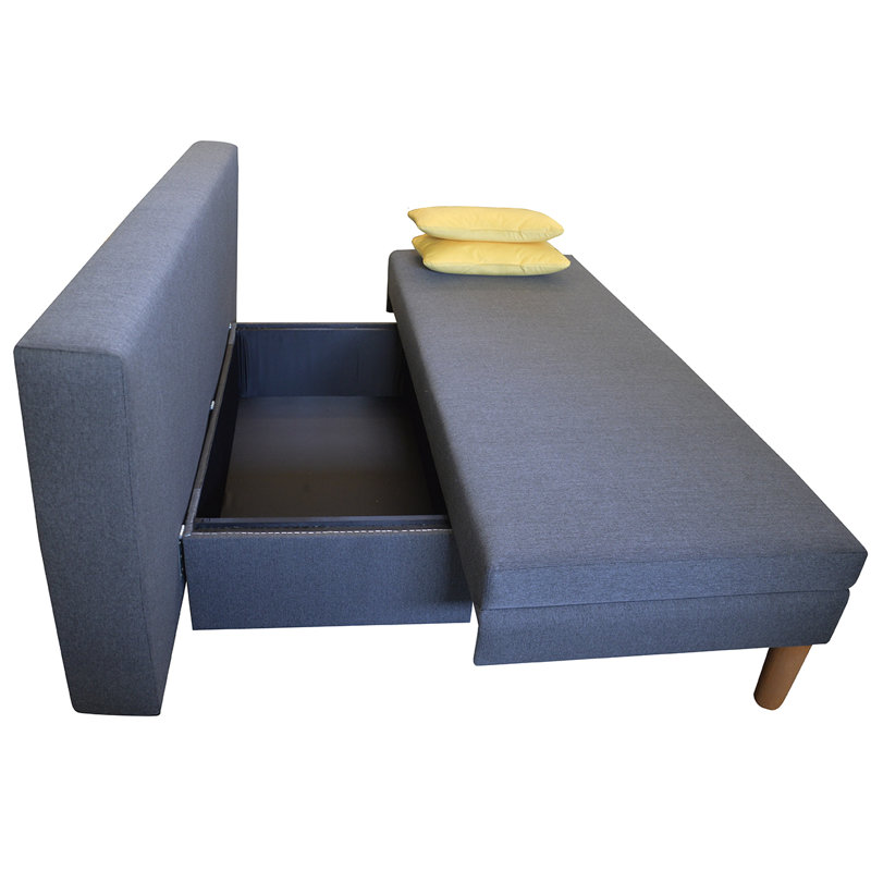 Mr.M 3 Seater Sofa Bed, Graphite