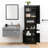 Black Freestanding Cabinet With 2 Cabinets-1708320908