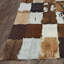Tapis en peau de chèvre patchwork brun naturel, tapis en fourrure de chèvre rectangulaire fabriqué à la main, tapis de décoration de salon doux au format personnalisé_3 x 5 pi-905888070