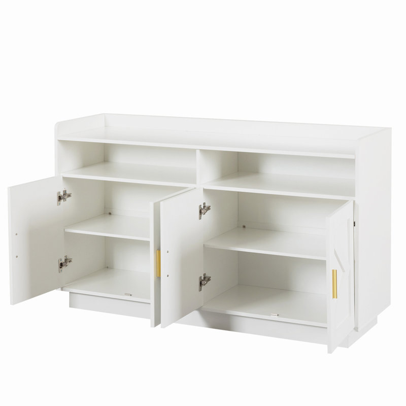 Versatile Sideboard Cabinet with Stylish Design for Various Spaces, White
