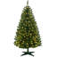 Arbre de Noël artificiel à ouverture automatique avec lumières DEL blanches ou colorées-1219210990
