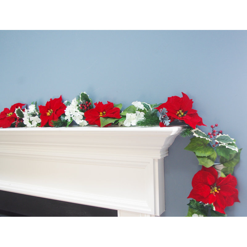 Guirlande Poinsettia Hydrangea Christmas