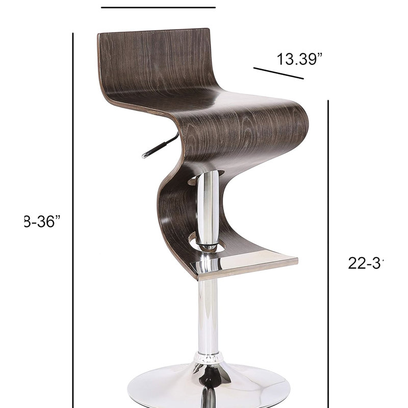 Tabouret de bar moderne et minimaliste en forme d'eucalyptus, de forme ovale, de gris pour siège de comptoir de cuisine