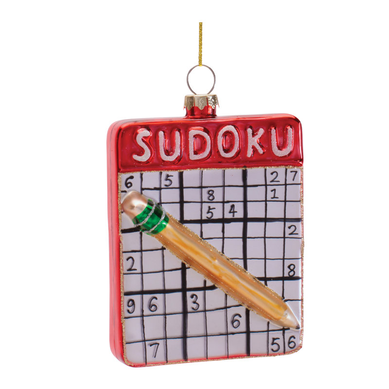 Ornements en verre Sudoku (ensemble de 6)