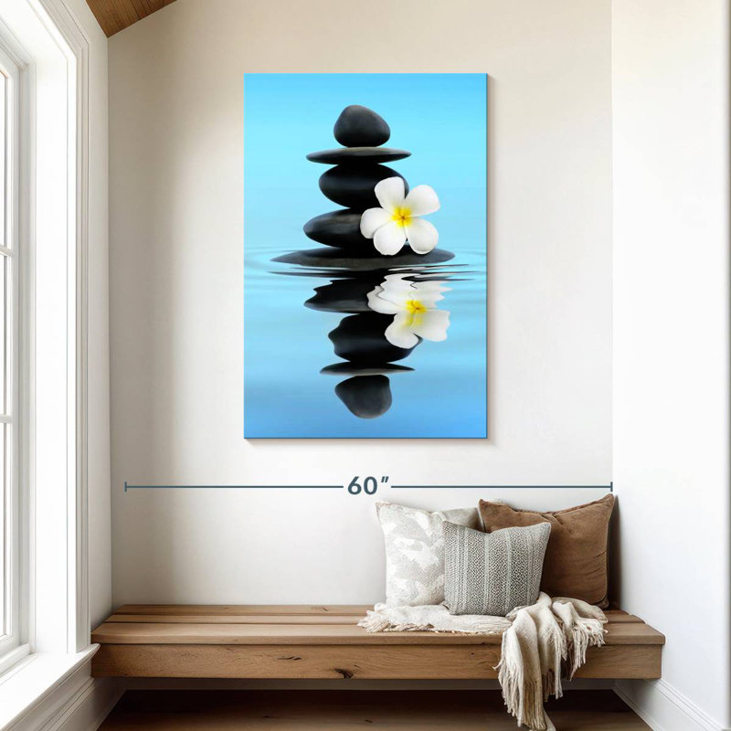Kerrick Zen Stone Plumeria, 45" H x 30" W