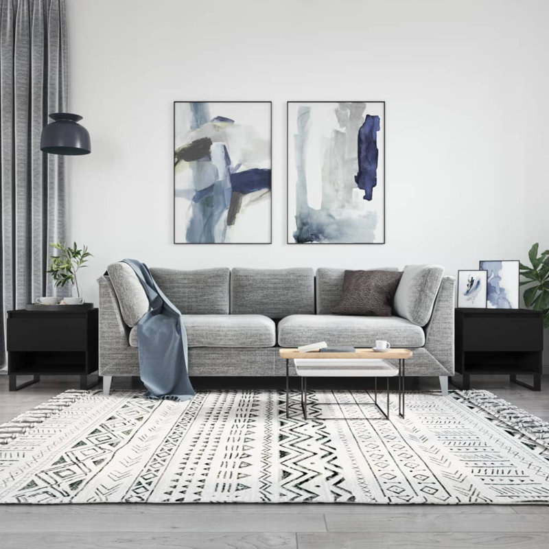 Sled Coffee Table with Storage, Black