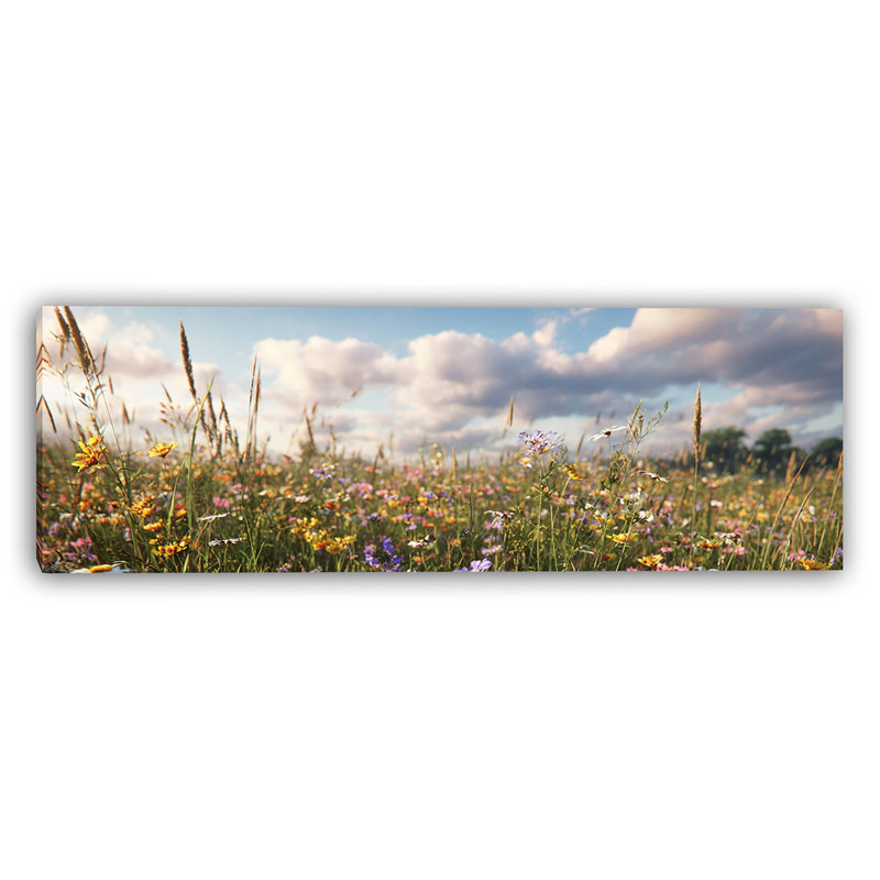 Art mural sur toile pastorale, H 15 po x l 45 po