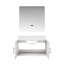 Meuble-lavabo simple l 36 po x P 22 po avec finition blanc brillant autoportant et marbre de culture-132397899
