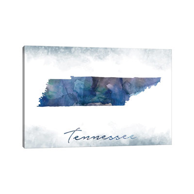 Tennessee State Bluish - Wrapped Canvas Print