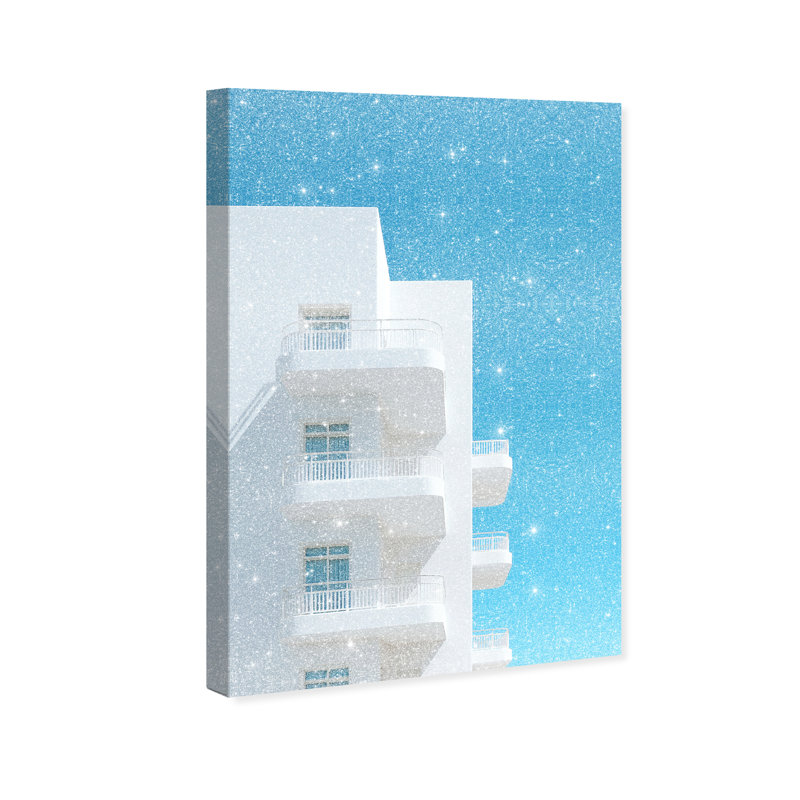 Modular White II Architecture Canvas Print by Oliver Gal, Black Frame, 10 x 15, 16"H x 24"W, Gallery Wrapped