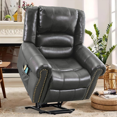 Alcott HillÂ® Large Power Lift Electric Recliner Chair For Elderly With Massage And Heat, Overstuffed Wide Recliner, Heavy Duty Sofa For Living Room W -  5D855EAB255E44A2BEE5F33FC7821289