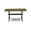 L'ensemble de salle à manger 6 pièces contient une table de salle à manger rectangulaire avec des pieds en X et 4 chaises Parson en tissu bleu avec un banc, finition noire brossée-733660921-733660920-763116596