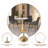 Severson Round Dining Table with MDF Top and Gold Stainless Steel Pedestal Base - Seats 4 Person for Kitchen and Dining Room-371878696-371878703