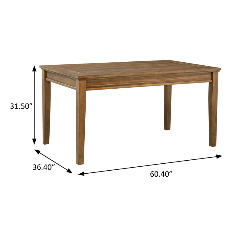 60.4" W Not Assigned Dining Table, Brown