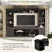For Tvs Up To 70 Inches With Bookshelves, Adjustable Shelves, Wine Rack, Mid-Century Style Large Media Console-1682352962