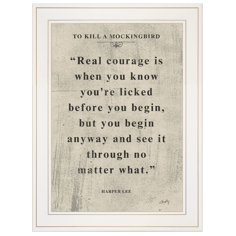 «Book Quote VI» par Misty Michelle, reproduction encadrée prête à accrocher, cadre blanc