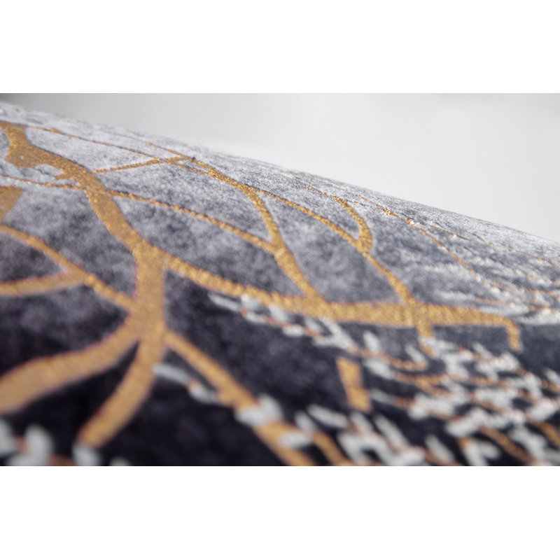 Willow Metallic Square Velvet Pillow Cover & Insert, 20" x 20", Thistle