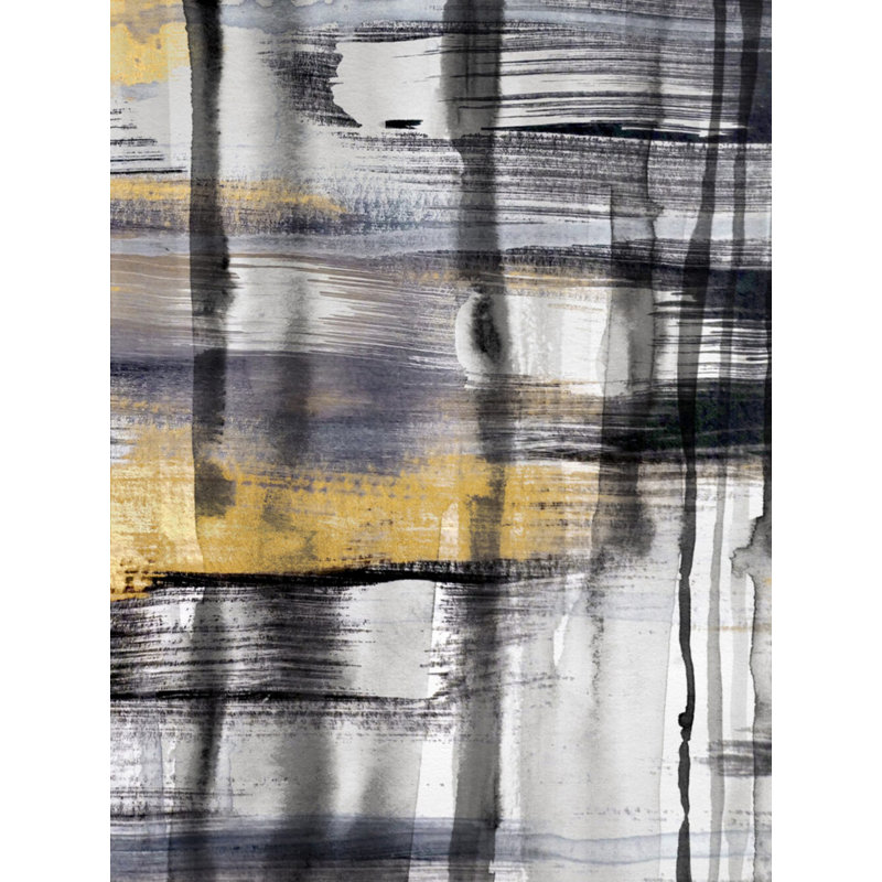 «Geisha Ink 3» par Hope Bainbridge - reproduction encadrée sur toile, Encadrement doré, H 50 po x l 38 po