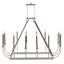 Bend Chandelier With Leather Accents