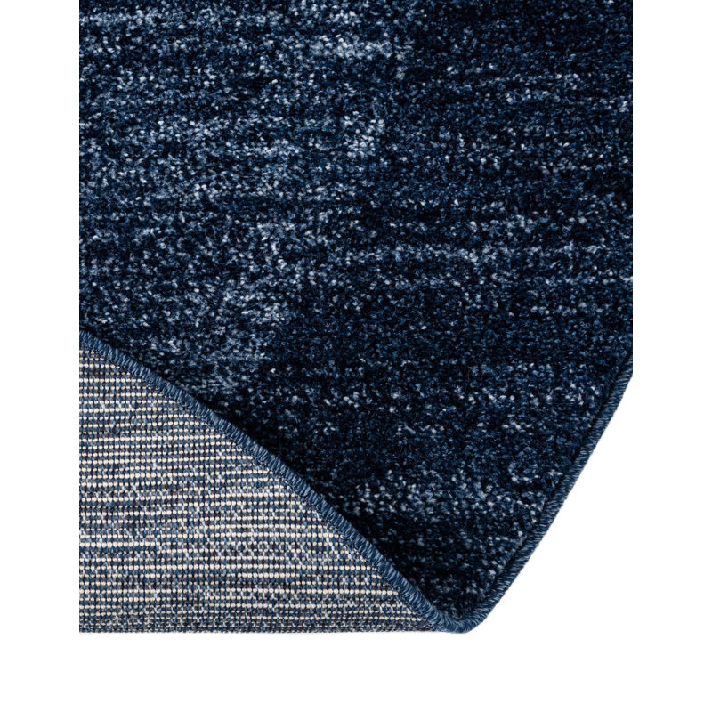 Tapis bleu marine Hermina, Rond 6 pi 1 po