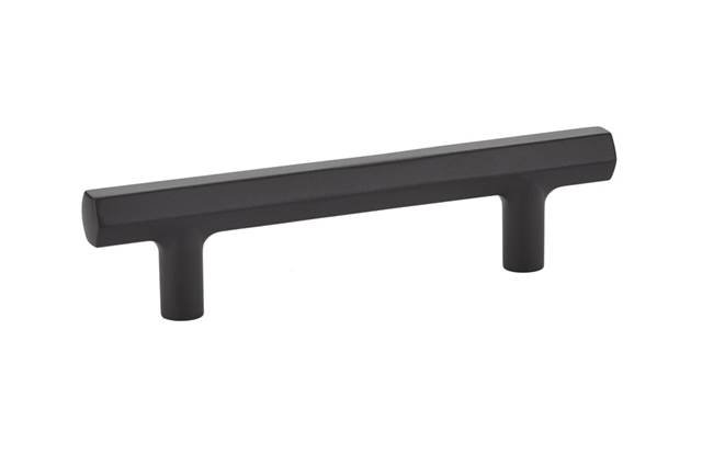 Emtek Mod Hex Cabinet Pull, Flat Black, 3.5"