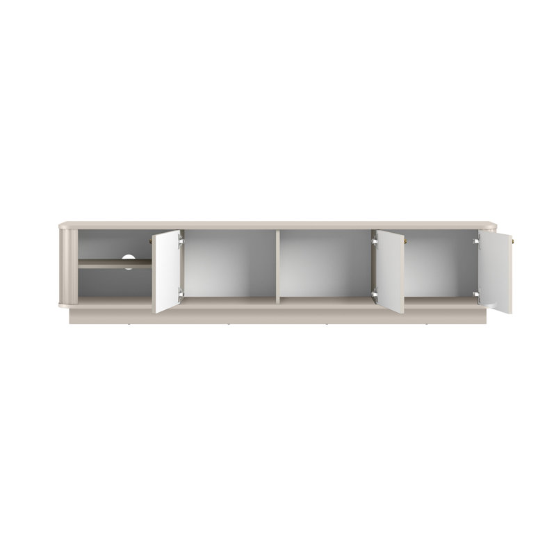 Vesper Unfinished TV Stand for TVs up to 55", Beige/Gold