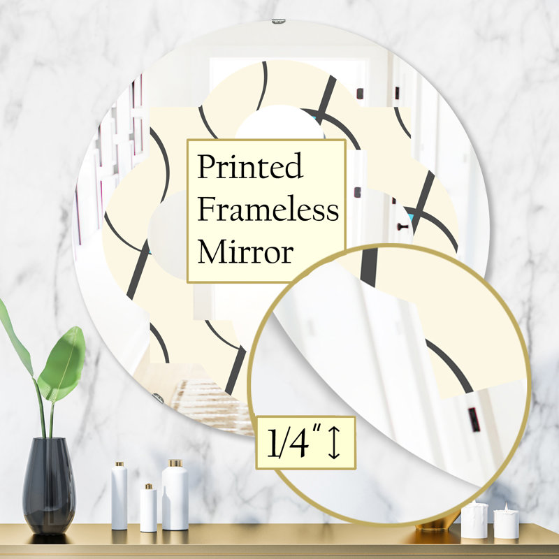 Miroir mural quadrilobe quadrilobe, H 31,5 po x l po