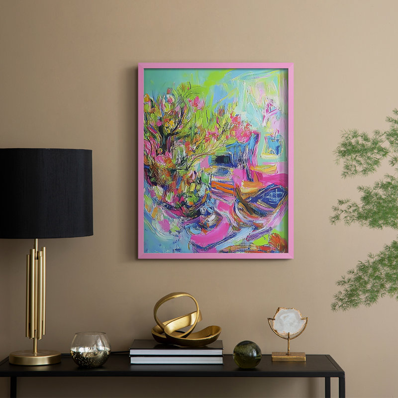 NAUTICAL Series XCVI, reproduction encadrée - bois massif, H 11 po x l 9 po, Rose
